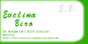 evelina biro business card